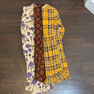 Mini Rodini Kids Dresses - Cream, Purple, Brown, Yellow